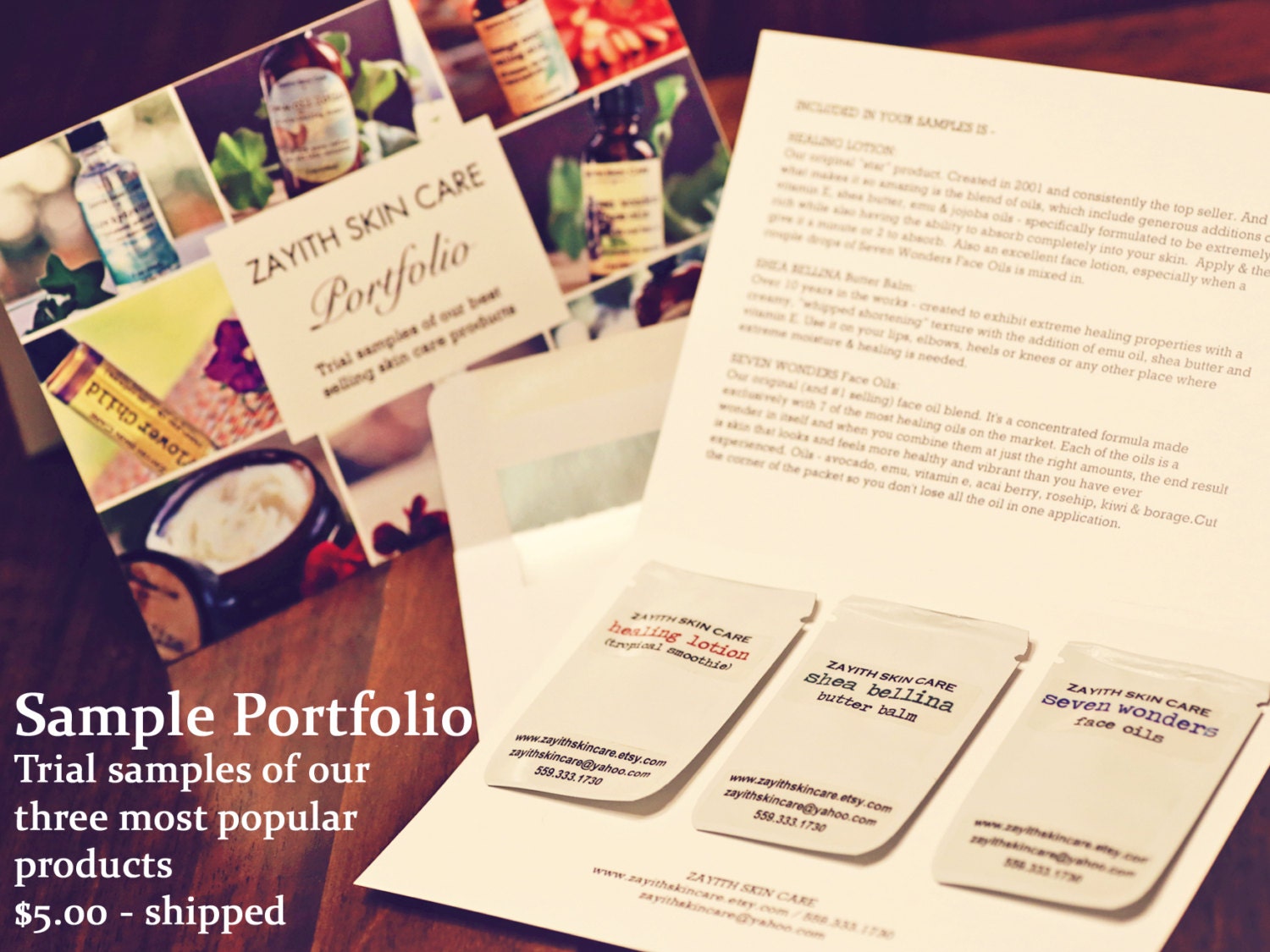 SAMPLE PORTFOLIO with 3 Sample Sizes of Our by ZayithSkinCare