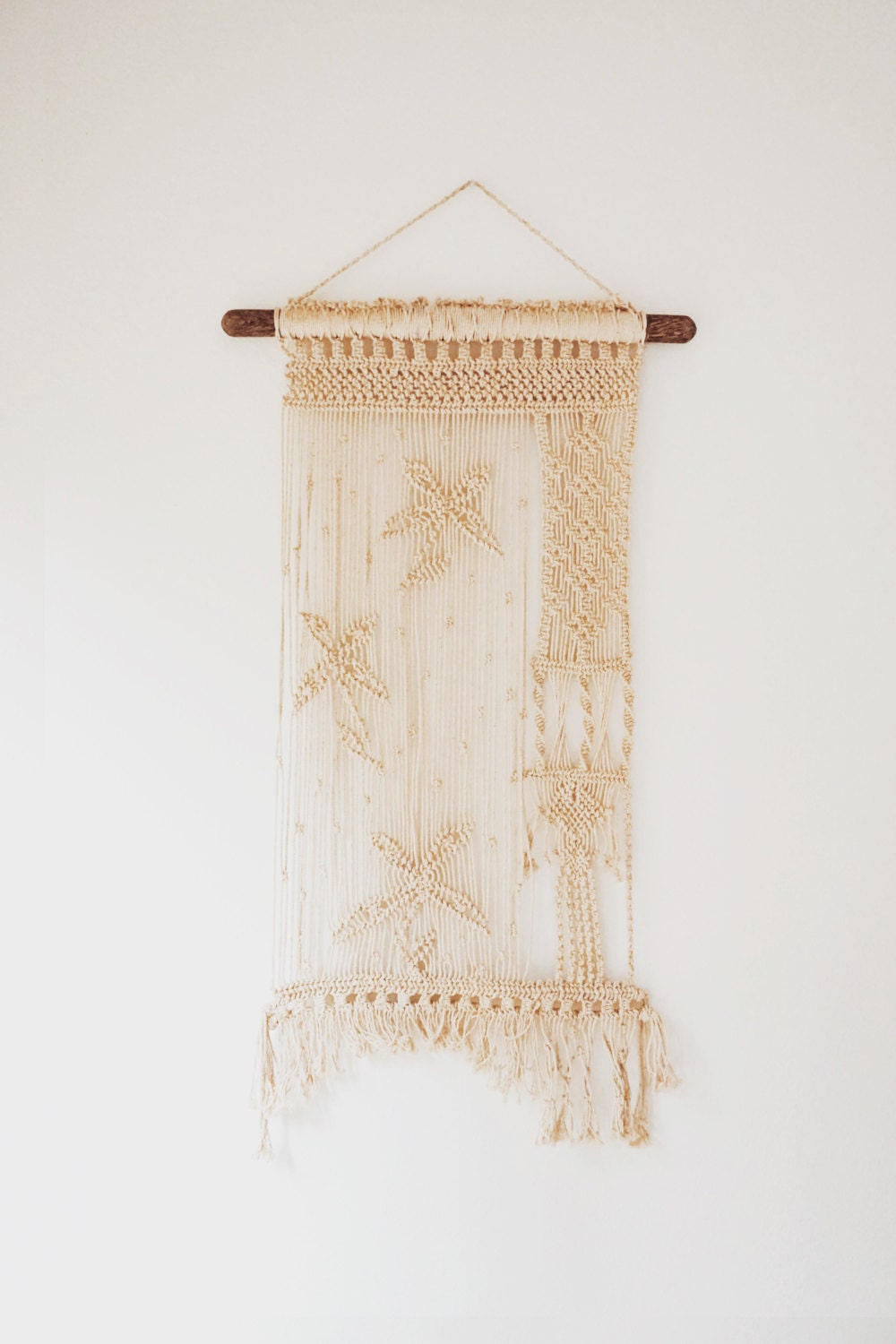 Vintage Macrame Wall Hanging Handmade Stunning Woven Artistry