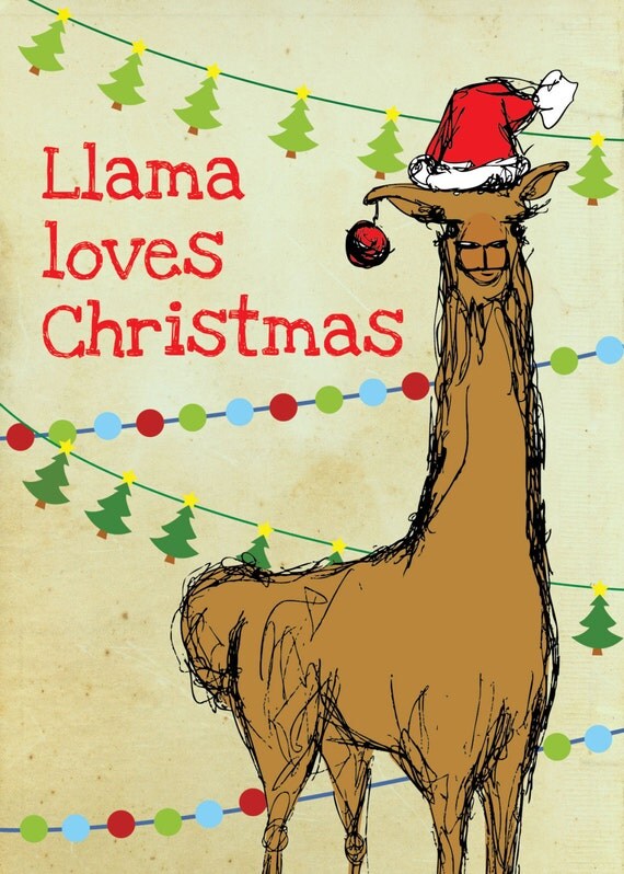 Llama Christmas Cards 