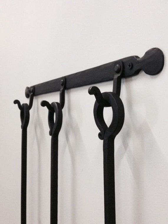 Fireplace Tool Set w Wall Mount Collection