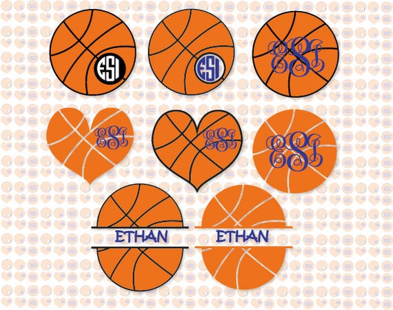 Download Basketball monogram design SVG DXF EPS vinyl by ...