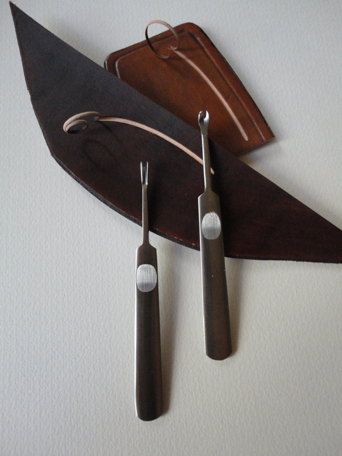 2 Iron Leathercraft French Edge Skiving ToolLeather