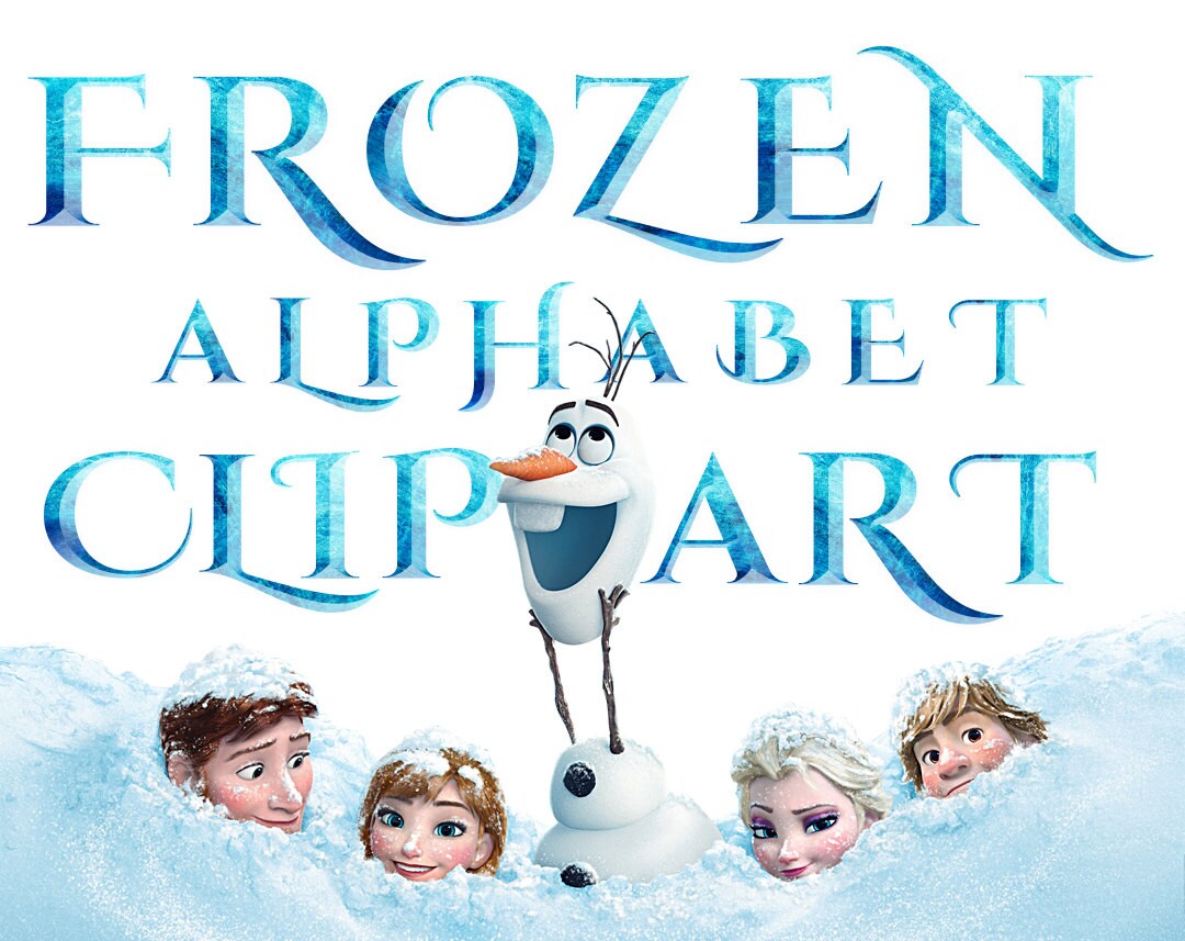 Download SALE Frozen Alphabet Clipart 40 PNG Printable Frozen