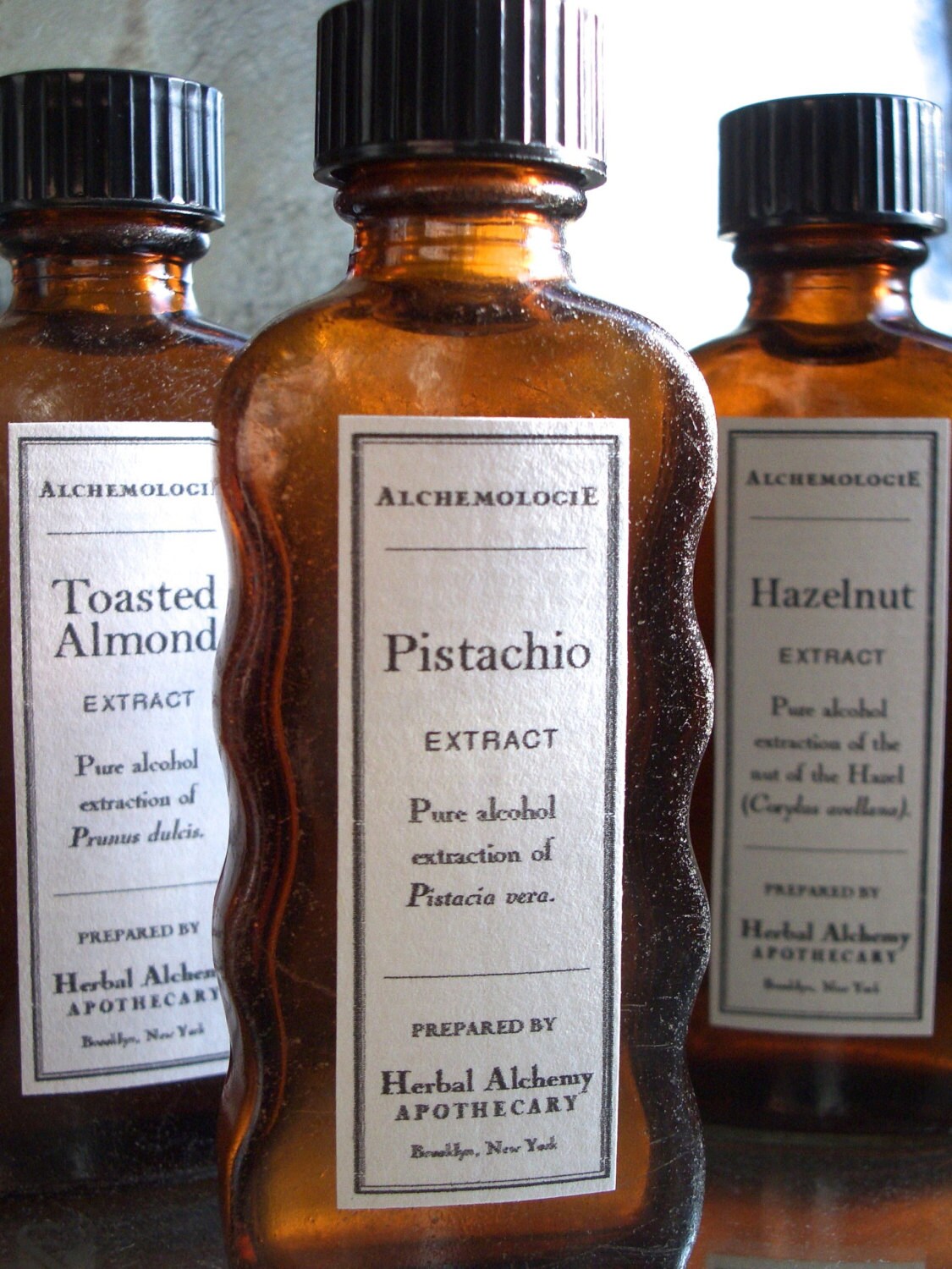 Pistachio Extract in a Vintage Bottle Organic Artisanal