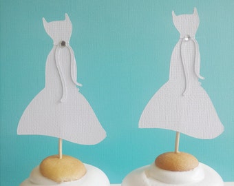 bridal shower favors miniature wedding gowns