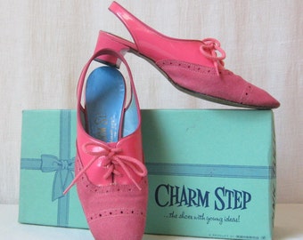 Hot Pink Shoes 60s Shoes Mod Shoes Sz 5.5 Carnaby St. Bubble Gum Pink