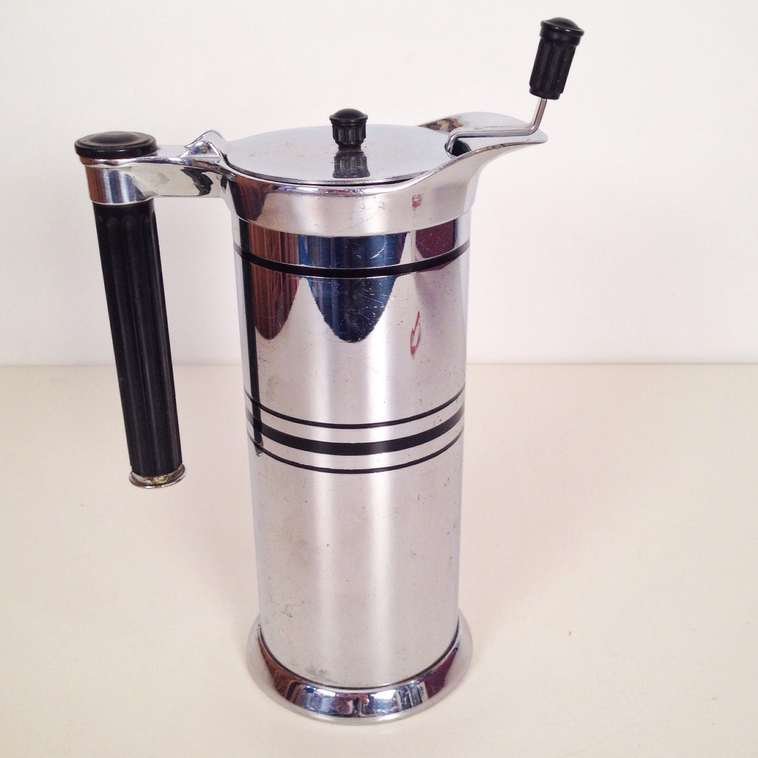 vintage coffee maker 1930s Maxwelton Braes stainless steel