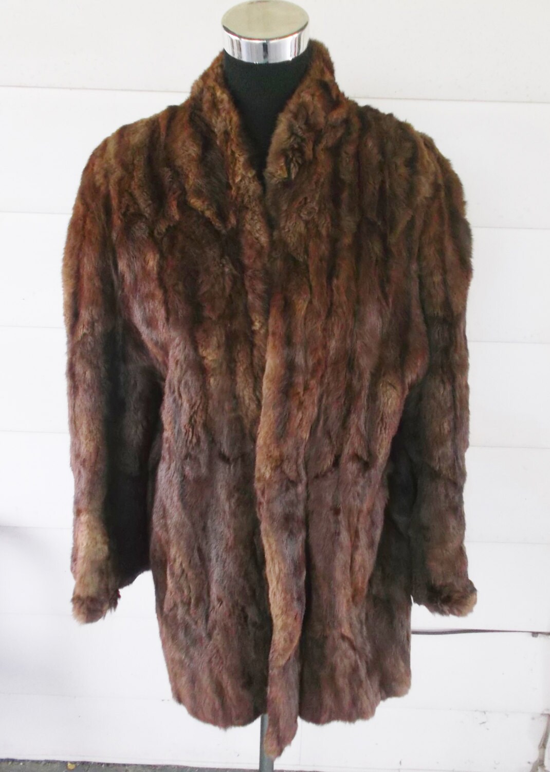 1930's Vintage Mink Fur Coat with Bell Sleeves