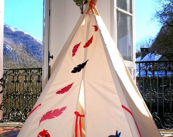 Native American Inspired,indian kids Teepee, Indoor/outdoor play tent, tipi for imaginitive play - no poles