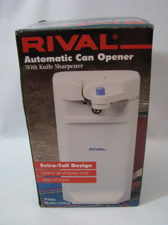 Rival Automatic Can Opener with Knife Sharpener Extra Tall