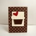 Cupcake Birthday Card,  Chocolate Cupcake Birthday Card,  Happy Birthday Cupcake Card, Birthday Card with Cupcake, Chocolate Cupcake Card,