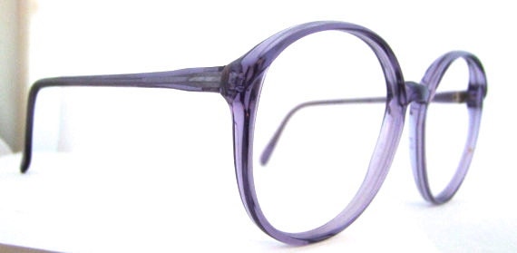 1980s Womens Eyeglasses 80s 90s Vintage Frames Mauve Purple Model Is Young Look 