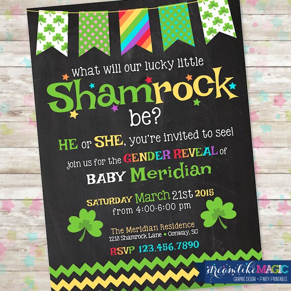 st pattys day gender reveal