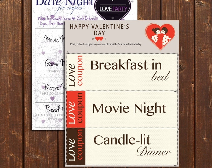 Love Package |Love Coupon | Date Night Ideas | Printable | Instant download | Valentine's day