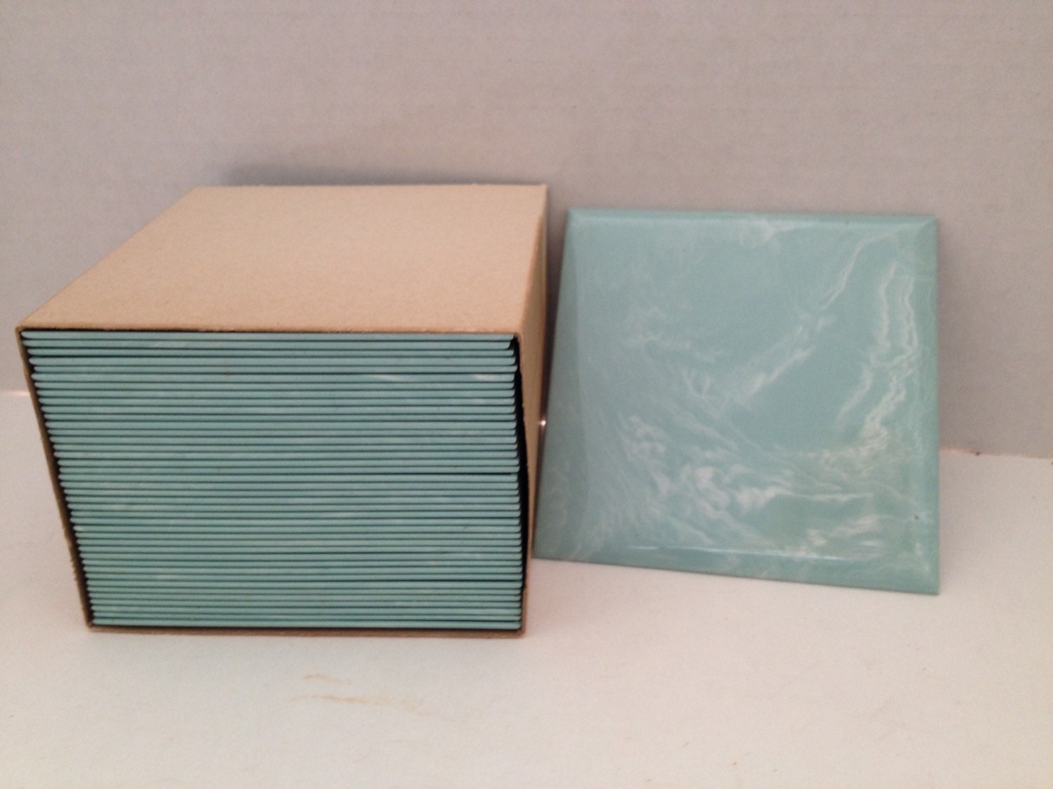 Plastic Wall Tiles Lot of 110 Blue Turquoise Styron Montgomery