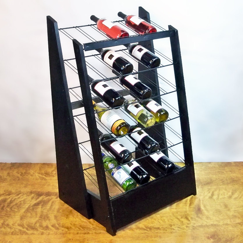 Vintage Retail Wine Display Rack 36 Bottle Wine Rack