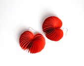 Poppy red: Dangle Earrings made of cardstock