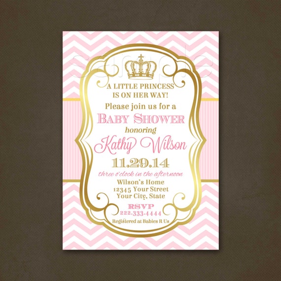 Princess Baby Shower Invitations Printable 3