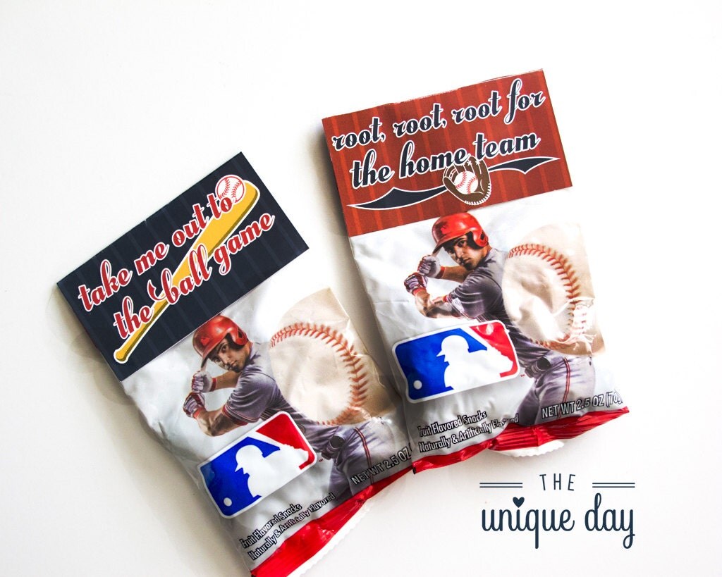 Instant Download Baseball Treat Bag Toppers Printable