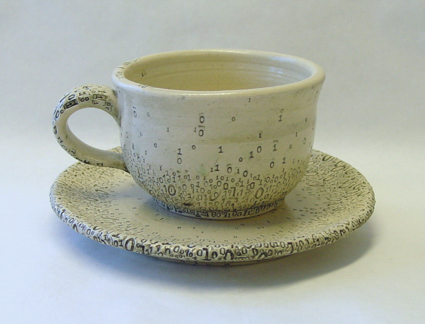 Binary Code Cup and Saucer Set by inaeent on Etsy