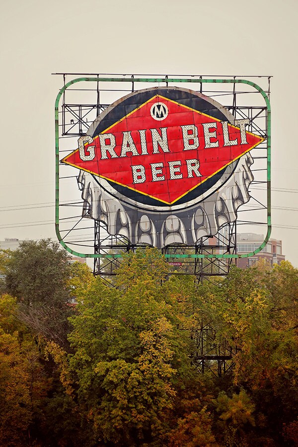 Grain Belt Beer Sign Minneapolis Photography Gift for Him