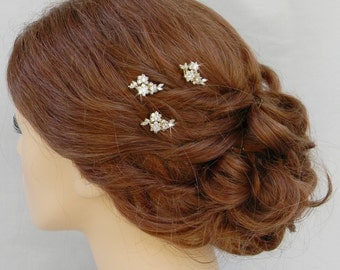 Gold Bridal Hair Pins, Gold Wedding Hair clip, Vintage style hairpins, Swarovski crystal hair comb, Rhinestone, Piper Hair Pins