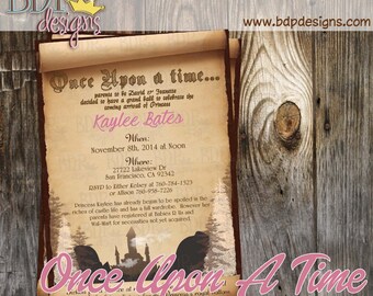 once upon a time baby shower | etsy once upon a time baby shower | etsy, Baby shower invitations