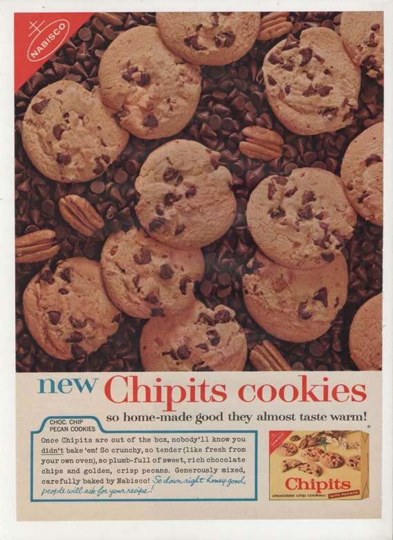 Vintage chocolate chip cookies ad (1960s)