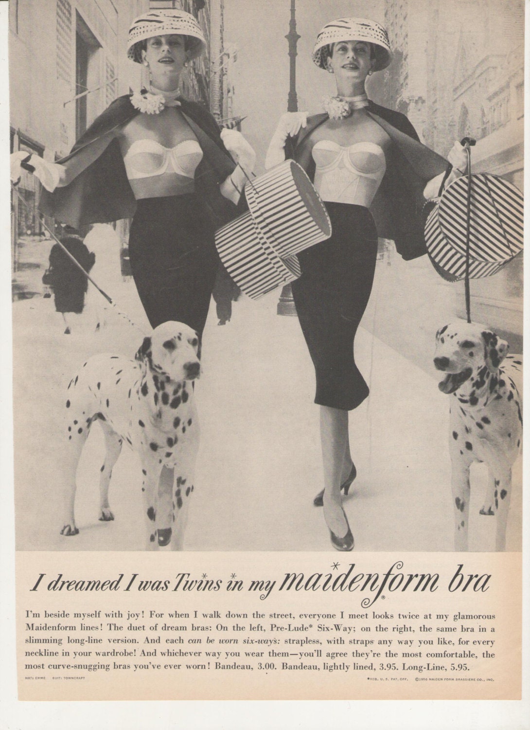 1956 Maidenform Bras Advertisement Fashion Lingerie 50s Ad