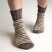 Big Size Striped Men's Socks - 100% Natural Organic Wool - Warm Winter Autumn Clothing