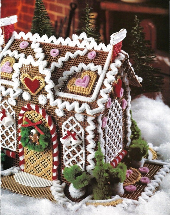 items-similar-to-plastic-canvas-christmas-gingerbread-house-pdf-pattern-instant-download-on-etsy