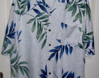 Chemise CUBAVERA Neuve Taille M - Style Hawaïen île Bahama, Manches Longues, Noir Et Multicolore