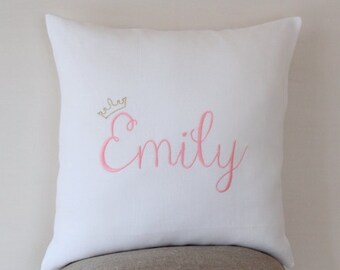 Princess pillow Personalized baby pillow, personalized gift, baby shower, baby gift, Kids pillows, Girls pillow