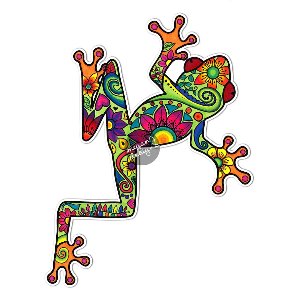 tree frog car decal colorful design bumper sticker laptop tree frog car decal colorful design bumper sticker laptop