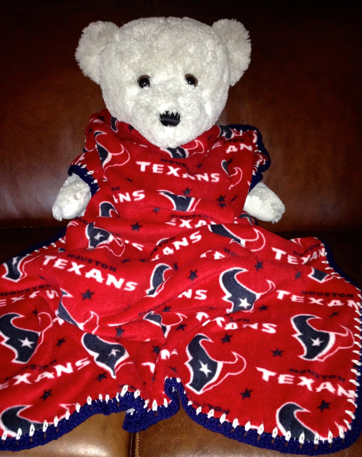 Houston Texans Football Fleece Sports Baby Blanket by CozyKrafts