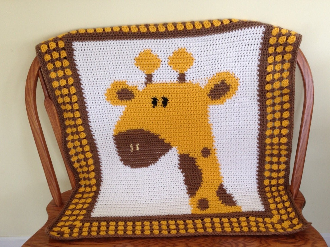 Crochet baby Afghan Baby Giraffe Afghan Baby Blanket Baby