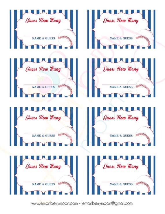  Guess How Many Printable Template Free 