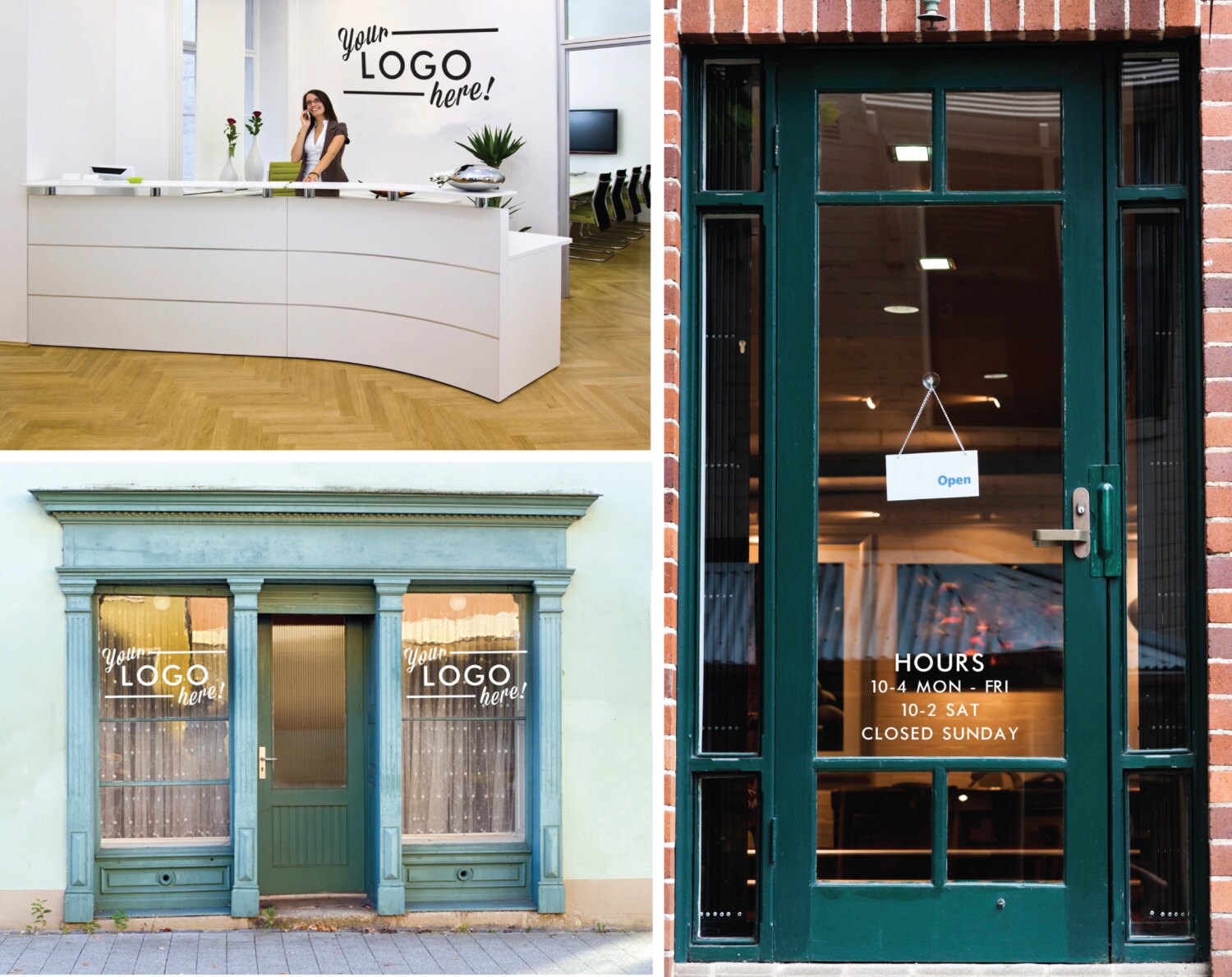 Custom Personalized Professional Business Name and Logo Wall