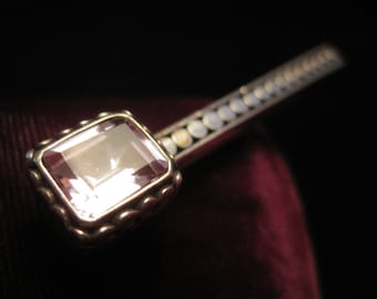 Sterling Hair Clip Vintage Bobby Pin Signed LB 925 Amethyst Silver Accessory Hair John Hardy Style