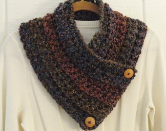 Crochet button cowl | Etsy