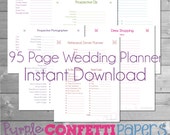 INSTANT DOWNLOAD Ultimate Printable Wedding Planner Kit - 95 pages by ...
