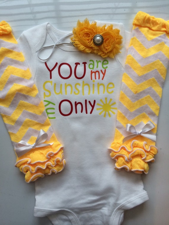 Items similar to Baby Girl OutfitYou Are My Sunshine baby summer