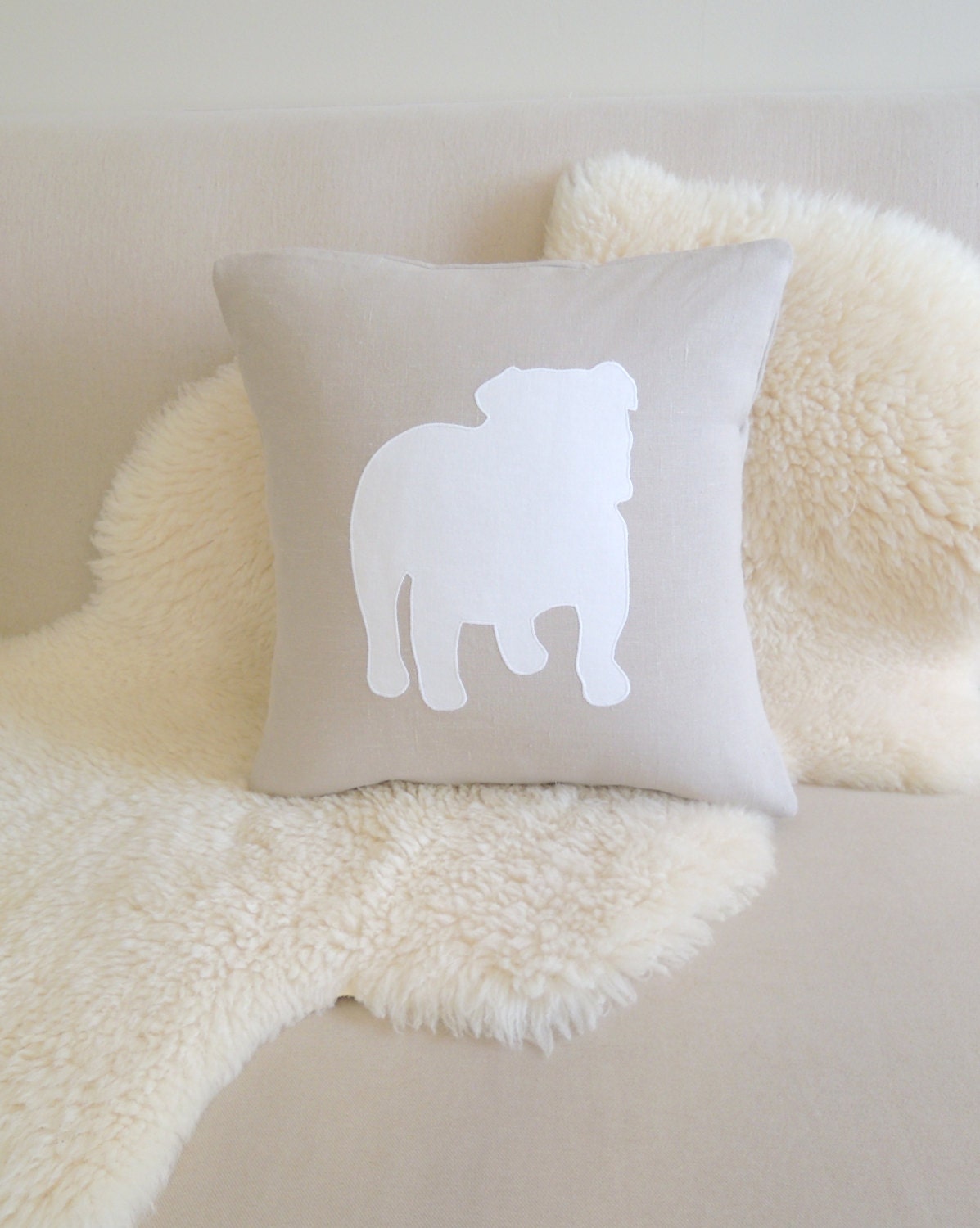 british bulldog pillow