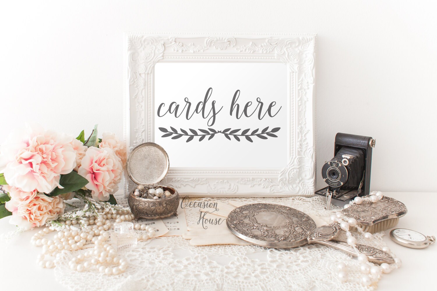 Printable wedding cards sign Cards here sign 5x7 wedding