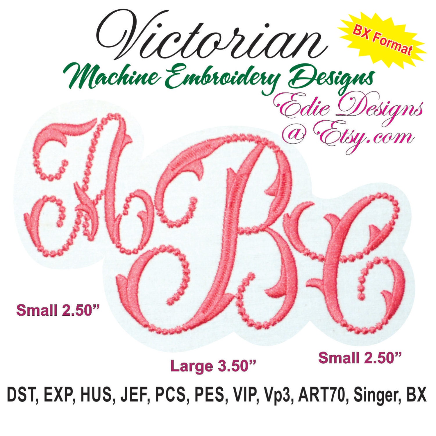 Victorian Monograms Monogram Fonts BX Format Machine