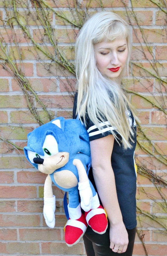 Vintage Retro 90s Plush Club Kid Sonic The Hedgehog Gamer