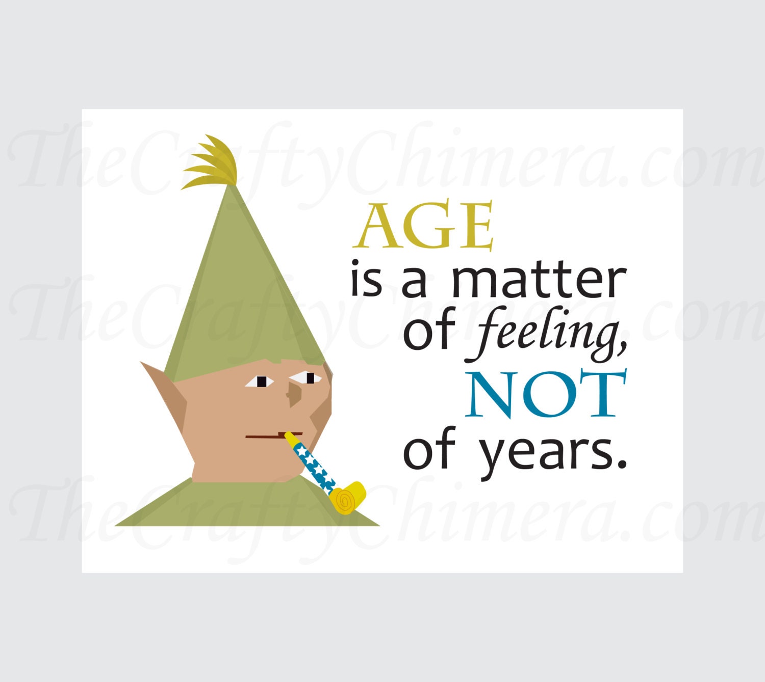 Runescape Gnome Child Printable Birthday Card