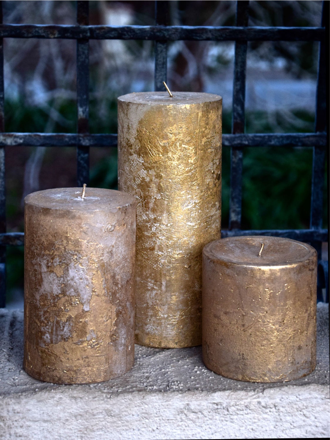 Griffith Street Candles' Gold Metallic Wash Unscented