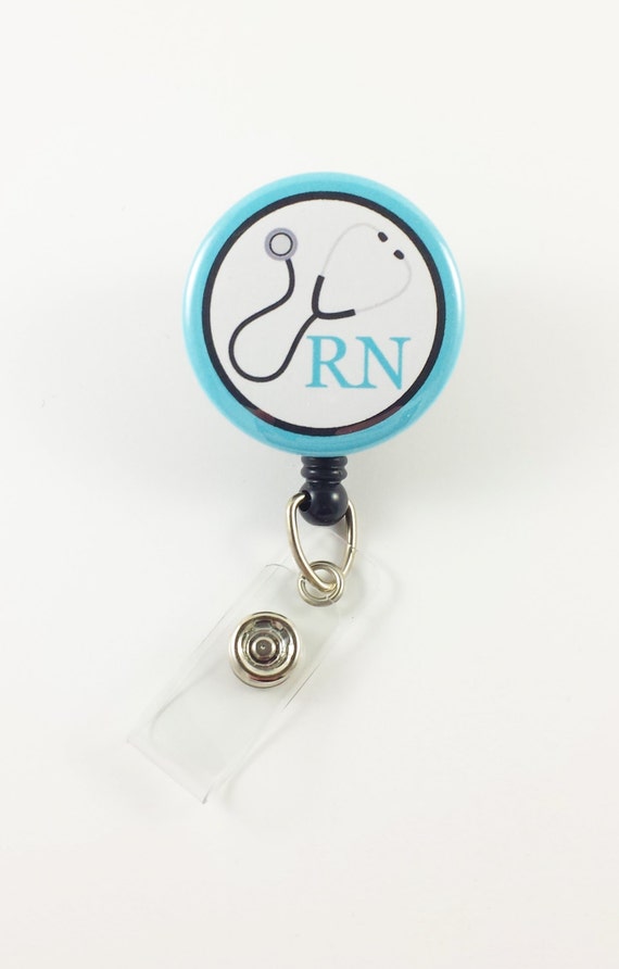 Aqua Registered Nurse RN Badge Reel Nurse Badge Holder