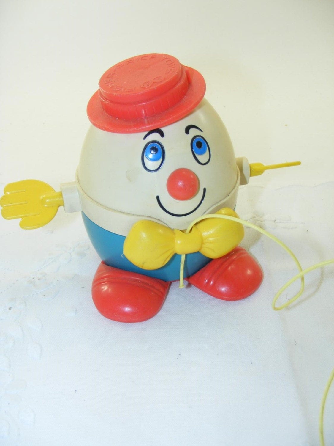 1970s Vintage Fisher Price Humpty Dumpty Pull Toy 736